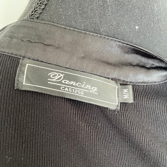 Black Cardigan with Satin Trim and button up front size medium - Picture 4 of 5